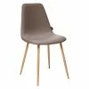 Chaise Roka Coloris Taupe Atmosphera -Demeyers Magasin chaise roka coloris taupe et hetre atmosphera