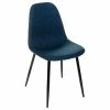 Chaise Tissu Et Métal Tyka Bleu Atmosphera -Demeyers Magasin chaise tissu et metal tyka bleu atmosphera