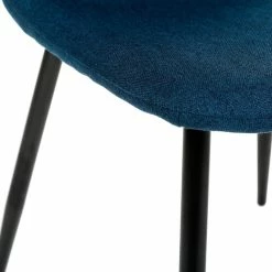 Chaise Tissu Et Métal Tyka Bleu Atmosphera -Demeyers Magasin chaise tissu et metal tyka bleu atmosphera 2