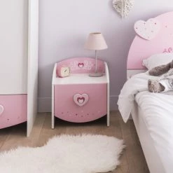 Demeyere Chevet 1 Tiroir Anastasia Rose -Demeyers Magasin chevet 1 tiroir mulan rose 1