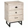 Chevet 3 Tiroirs Bois Blanchi Ajay Atmosphera -Demeyers Magasin chevet 3 tiroirs bois blanchi ajay atmosphera