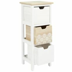 Chiffonnier 3 Tiroirs Chic Naturel Et Blanc -Demeyers Magasin chiffonnier 3 tiroirs chic naturel et blanc 4