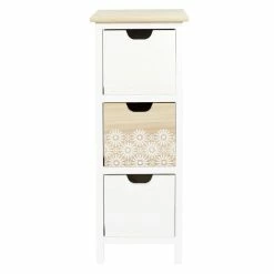 Chiffonnier 3 Tiroirs Chic Naturel Et Blanc -Demeyers Magasin chiffonnier 3 tiroirs chic naturel et blanc 5