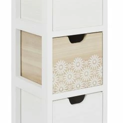 Chiffonnier 4 Tiroirs Chic Naturel Et Blanc -Demeyers Magasin chiffonnier 4 tiroirs chic naturel et blanc 1 4