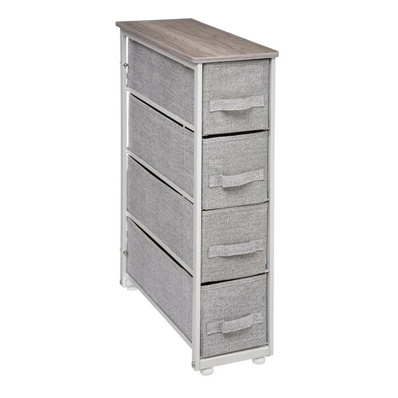 Chiffonnier 4 Tiroirs Gris Clair 5Five 3 Chiffonnier 4 Tiroirs Gris Clair 5Five