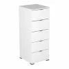 Demeyere Chiffonnier 5 Tiroirs Blanc Perfect -Demeyers Magasin chiffonnier 5 tiroirs blanc perfect