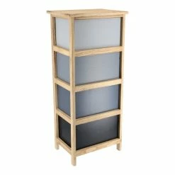 Chiffonnier Grand Modèle 4 Tiroirs Dégradé Gris -Demeyers Magasin chiffonnier grand modele 4 tiroirs degrade gris 1 2