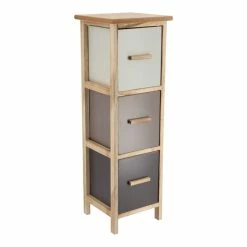 Chiffonnier Petit Modèle 3 Tiroirs Dégradé Taupe