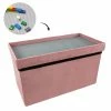 Coffre Banc Pliable Rose Compatible Briques -Demeyers Magasin coffre banc pliable rose compatible briques