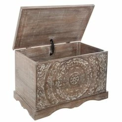 Coffre Chambre Shirel En Bois Blanchi Atmosphera -Demeyers Magasin coffre chambre shirel en bois blanchi atmosphera 2