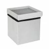 Coffre Pouf Pliable Gris Compatible Briques