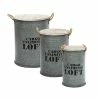 Coffres Bidons Gris Loft - Lot De 3 - Atmosphera 1 Coffres Bidons Gris Loft - Lot De 3 - Atmosphera -Demeyers Magasin coffres bidons gris loft lot 3 atmosphera