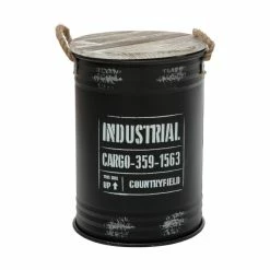 Coffres Bidons Noir Industriel - Lot De 3 - Atmosphera 8 Coffres Bidons Noir Industriel - Lot De 3 - Atmosphera -Demeyers Magasin coffres bidons noir industriel lot de 3 atmosphera 2