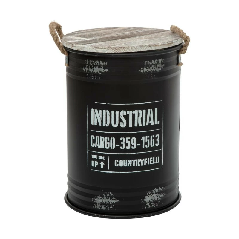 Coffres Bidons Noir Industriel - Lot De 3 - Atmosphera 5 Coffres Bidons Noir Industriel - Lot De 3 - Atmosphera – Image 3