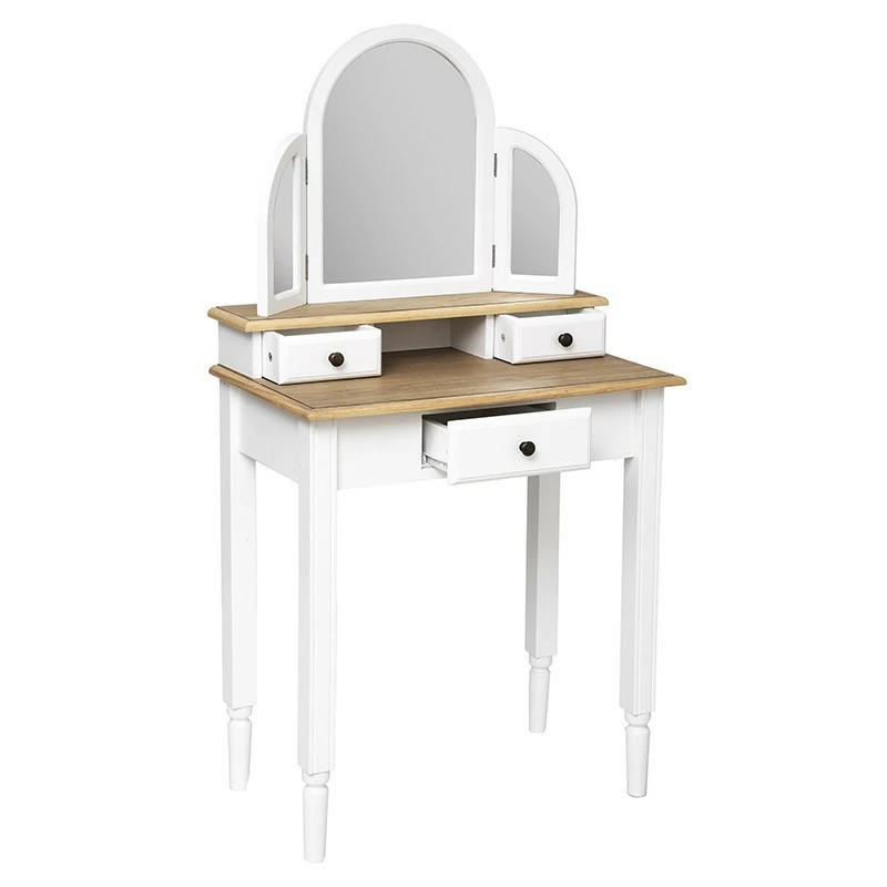 Coiffeuse Blanche 3 Tiroirs Solen Atmosphera 5 Coiffeuse Blanche 3 Tiroirs Solen Atmosphera – Image 3