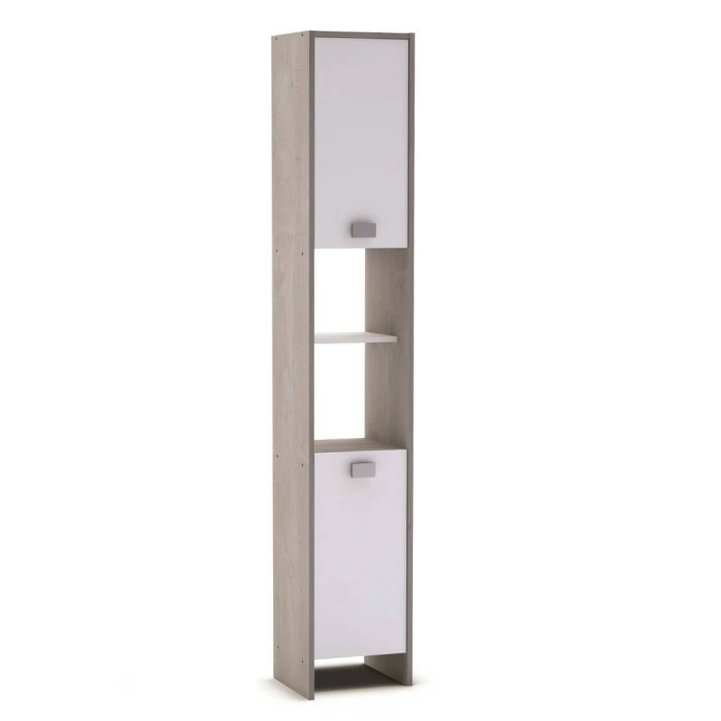 Demeyere Colonne 2 Portes HONOLULU Blanc/chêne Champagne 4 Demeyere Colonne 2 Portes HONOLULU Blanc/chêne Champagne – Image 2