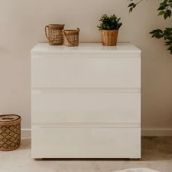 Commode 3 Tiroirs Capetown Blanc -Demeyers Magasin commode 3 tiroirs capetown blanc 3