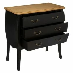 Commode 3 Tiroirs Chrysa Noire Atmosphera -Demeyers Magasin commode 3 tiroirs chrysa noire atmosphera 1
