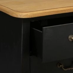 Commode 3 Tiroirs Chrysa Noire Atmosphera -Demeyers Magasin commode 3 tiroirs chrysa noire atmosphera 2