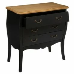 Commode 3 Tiroirs Chrysa Noire Atmosphera -Demeyers Magasin commode 3 tiroirs chrysa noire atmosphera 5