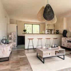 Commode Ajay 6 Tiroirs Bois Massif Atmosphera -Demeyers Magasin commode ajay 6 tiroirs bois massif atmosphera 1