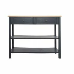 Console Damian Bois Gris Foncé Atmosphera -Demeyers Magasin console damian bois atmosphera 3