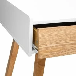 Console Sur Pieds Bois Elva Blanc Atmosphera -Demeyers Magasin console sur pieds bois elva blanc atmosphera 2