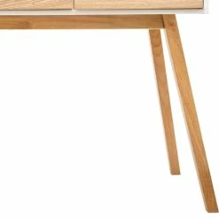 Console Sur Pieds Bois Elva Blanc Atmosphera -Demeyers Magasin console sur pieds bois elva blanc atmosphera 3