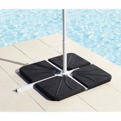 Dalle 25 Kg Pour Pied De Parasol En Croix Hespéride Noir -Demeyers Magasin dalle 25kg pour pied de parasol en croix hesperide noir 2