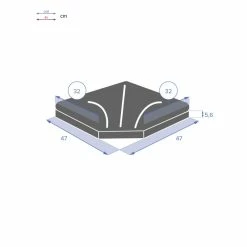 Dalle 25 Kg Pour Pied De Parasol En Croix Hespéride Noir -Demeyers Magasin dalle 25kg pour pied de parasol en croix hesperide noir 3