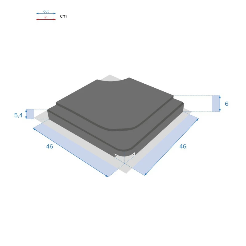 Dalle Pour Parasol 25 Kg Béton Stacio Noir Hespéride 5 Dalle Pour Parasol 25 Kg Béton Stacio Noir Hespéride – Image 3