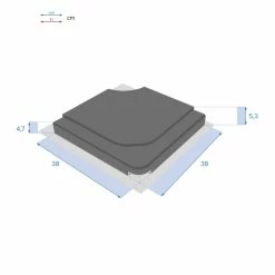 Dalle Pour Parasol 15 Kg Béton Stacio Noir Hespéride -Demeyers Magasin dalle pour parasol 15 kg beton stacio noir hesperide 2