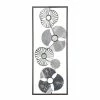 Déco Murale Métal Fleur Argent 25x61 Atmosphera