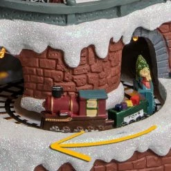 Déco Noël Gare Au Village Secteur Lumineux Musical Animé -Demeyers Magasin deco noel gare au village secteur lumineux musical anime 3