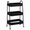 Desserte 3 Niveaux à Roulettes Métal Noir 5Five -Demeyers Magasin desserte 3 niveaux a roulettes metal noir 5five