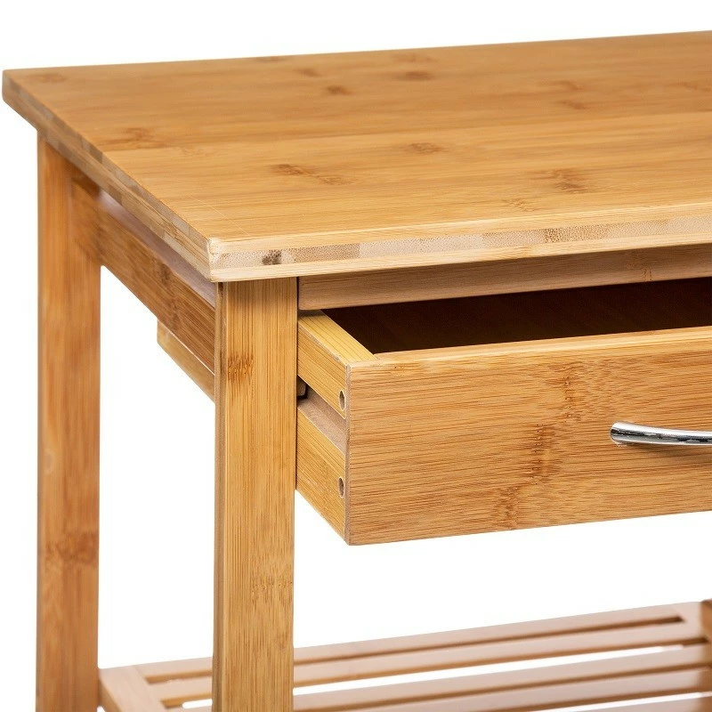Desserte Bambou 1 Tiroir Roulettes 37 Cm 5Five 5 Desserte Bambou 1 Tiroir Roulettes 37 Cm 5Five – Image 3