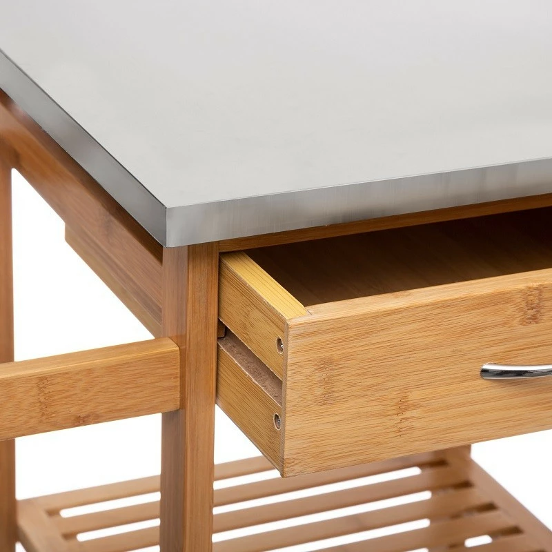 Desserte Bambou 6 Tiroirs Roulettes 76 Cm 5five 6 Desserte Bambou 6 Tiroirs Roulettes 76 Cm 5five – Image 4