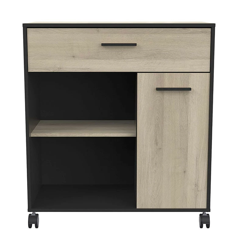 Demeyere Desserte De Cuisine 1 Tiroir 1 Porte Mint Noir Et Bois 5 Demeyere Desserte De Cuisine 1 Tiroir 1 Porte Mint Noir Et Bois – Image 3