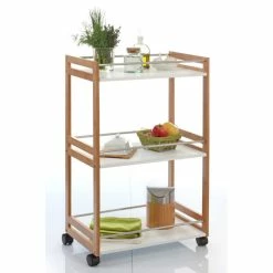 Desserte De Cuisine Bambou Blanc 7 Desserte De Cuisine Bambou Blanc -Demeyers Magasin desserte de cuisine bambou 1