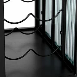 Desserte En Métal Et Verre Noir Noam 5Five -Demeyers Magasin desserte en metal et verre noir noam 5five 3