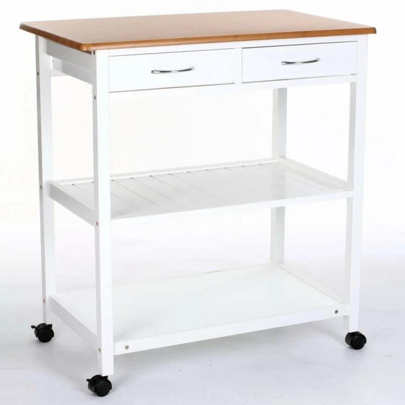 Desserte Imitation Bambou Blanc 4 Desserte Imitation Bambou Blanc – Image 2