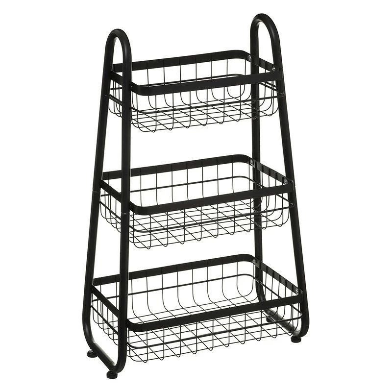 Desserte Métal 3 Paniers Noir 5Five 3 Desserte Métal 3 Paniers Noir 5Five