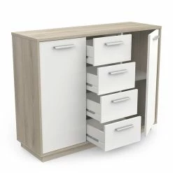 Demeyere Buffet Bas 2 Portes 4 Tiroirs Léo -Demeyers Magasin enfilade 2 portes 4 tiroirs leo 1 1