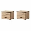 Ensemble De 2 Chevets 2 Tiroirs Nantes Noir Et Bois 2 Ensemble De 2 Chevets 2 Tiroirs Nantes Noir Et Bois -Demeyers Magasin ensemble de 2 chevets 2 tiroirs nantes noir et bois