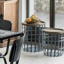 Ensemble De 2 Tables à Café Métal Facto Atmosphera -Demeyers Magasin ensemble de 2 tables a cafe metal facto atmosphera 5