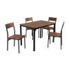 Ensemble Table + 4 Chaises Métal Et Effet Bois -Demeyers Magasin ensemble table 4 chaises metal et effet bois