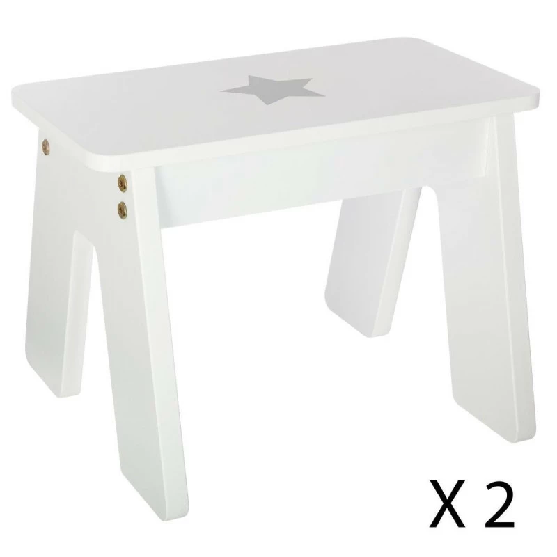 Ensemble Table + 2 Tabourets Enfant Blanc Gris Dream Atmosphera 6 Ensemble Table + 2 Tabourets Enfant Blanc Gris Dream Atmosphera – Image 4