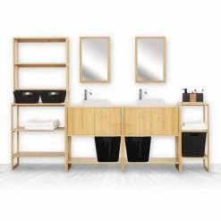 Etagère 2 Niveaux Bambou 35x30 Lab'n Modul 5Five -Demeyers Magasin etagere 2 niveau 30 cm bambou fin lab n modul 5five 1