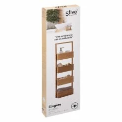 Étagère 4 Cases En Bambou 5Five -Demeyers Magasin etagere 4 cases en bambou 2