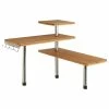 Etagère D'angle 3 Niveaux Bambou Et Inox 5Five -Demeyers Magasin etagere d angle 3 niveaux bambou et inox 5five